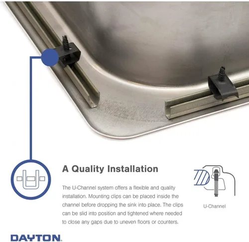 Vista 6 de Elkay D11515 Dayton Fregadero de Cocina de Acero Inoxidable de 15" con Instalación Empotrada de Una Sola Cubeta - 1 Orificio para Grifo