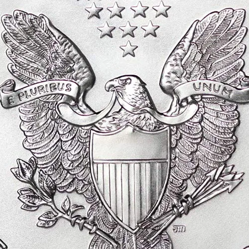 Vista 3 de 1986-2021 (Año al azar) Moneda American Silver Eagle de 1 oz (Tipo 1) Brillante Sin Circular con Certificado de Autenticidad $1 Vendedor BU