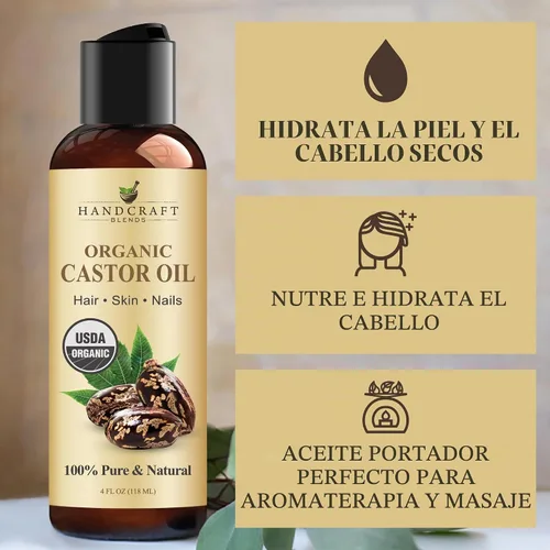 Vista 6 de Handcraft Blends Aceite de ricino orgánico - 4 Fl Oz