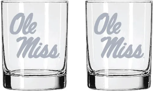 Vista 18 de Alabama - Juego de 2 vasos de cristal grabado satinado de 2 caras Marea carmesí de Alabama