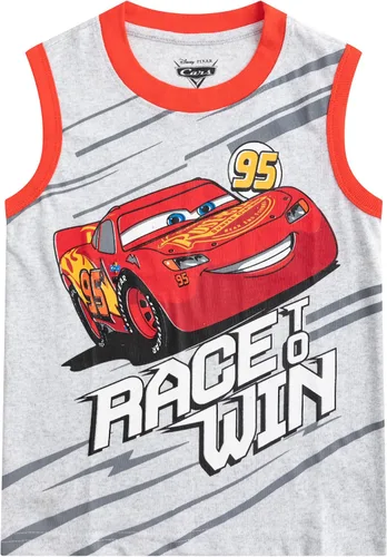 Vista 4 de Disney Cars Lightning McQueen - Camisetas sin mangas para niños pequeños y pequeños (2 unidades)
