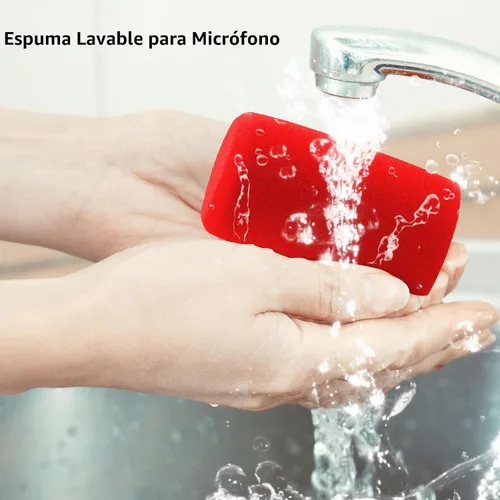 Vista 3 de LEFXMOPHY SM7B Parabrisas para Micrófono Vocal Shure SM7B SM7dB RK345 Filtro anti-pop de repuesto, Cubierta de espuma roja con cancelación de ruido