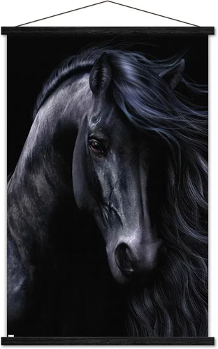 Vista 7 de Trends International Laurie Prindle - The Black Wall Poster, 22.37" x 34.00", Premium Print and Beechwood Hanger Bundle