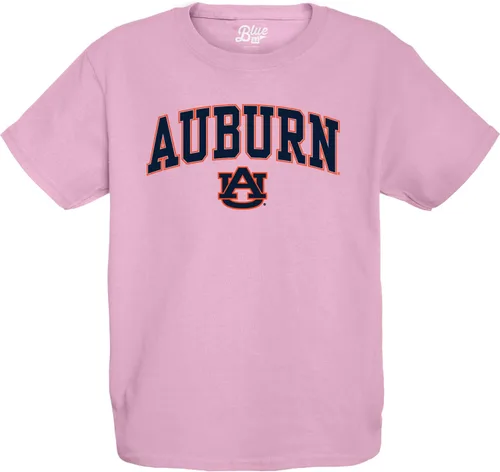Vista 2 de Blue 84 NCAA - Camiseta unisex para niños con arco sobre rosa