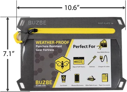 Vista 2 de Buzbe FFM Fast Flatz - Bolsa para equipo resistente a la intemperie, tamaño mediano