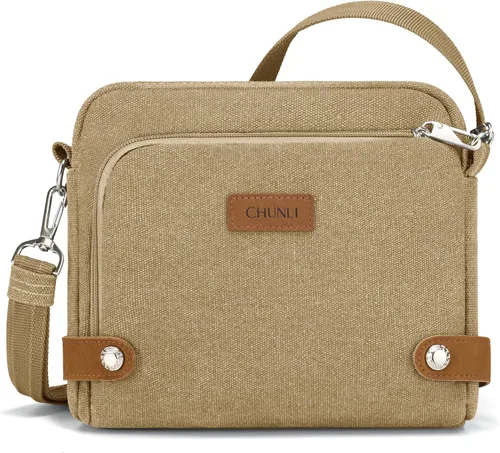 Vista 13 de Anti Theft Crossbody Bag for Women, RFID Blocking Travel Purse Slash Proof Verde militar