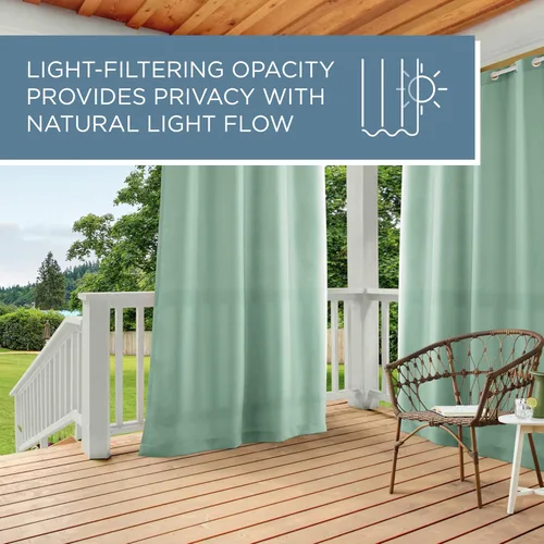 Vista 55 de TOWN & COUNTRY BASICS Cabana Cortinas Sólidas de Peso Pesado para Interiores y Exteriores, Opacidad de Filtrado de Luz con Parte Superior de Ojales