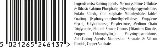 Vista 6 de Vitabiotics ultra Zinc 15mg con Cobre 60 Tabletas de Ultra