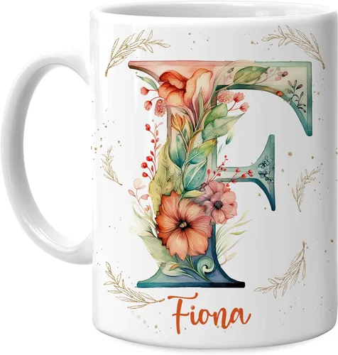 Vista 22 de Hyturtle Taza de café personalizada con inicial con nombre, monograma de cumpleaños, regalos de Navidad para niñas y mujeres, letra A del alfabeto