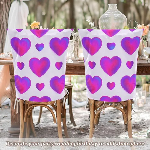 Vista 5 de Fundas protectoras para sillas suaves para el hogar, restaurante, banquete, juego de 2 fundas de asiento para sillas de comedor, cubiertas