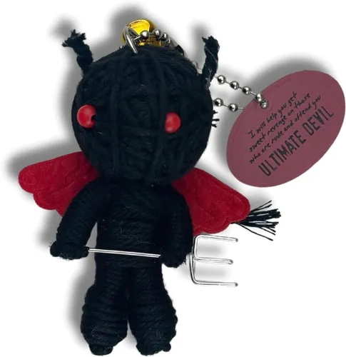Vista 2 de Watchover Voodoo Llavero de diablo definitivo de 3 pulgadas, regalo hecho a mano para traer buena suerte y positividad dondequiera que vayas