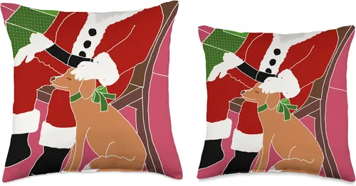 Vista 3 de Archi-Select.com Almohada para perro con Papá Noel en Navidad, 16 x 16 pulgadas, multicolor
