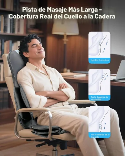 Vista 2 de COMFIER Shiatsu - Masajeador de cuello y espalda, almohadilla para silla