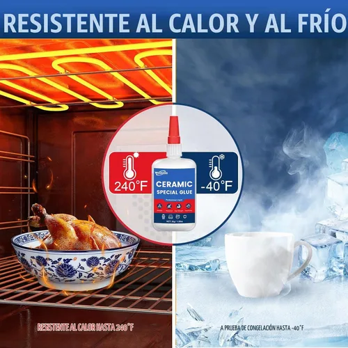 Vista 11 de Pegamento de cerámica 2 x 1.06 oz, adhesivo instantáneo impermeable y de alta resistencia