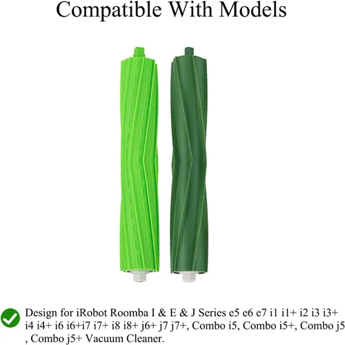 Vista 2 de Rubber Roller Brushes Replacement Parts for iRobot Roomba e i and j Series i3 i3+ i6+ i7 i7+ i8+ Plus E5 E6 E7 j7 (7150) j7+ (7550) Vacuum Cleaner