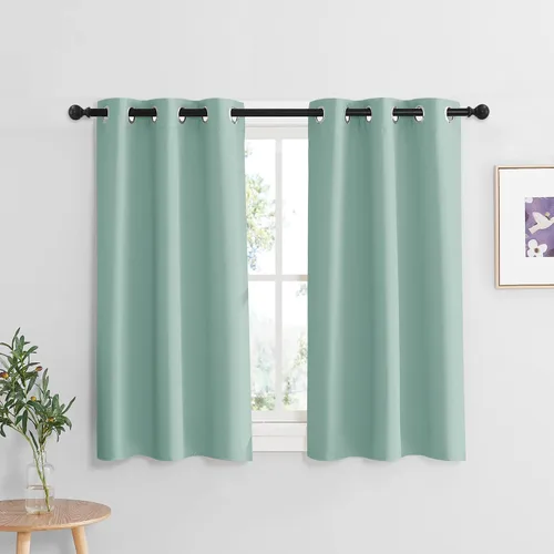 Vista 68 de RYB HOME - Cortinas para armario de 36 pulgadas, cortinas para oscurecer la habitación con ojales resistentes a la oxidación, cortinas de Aqua