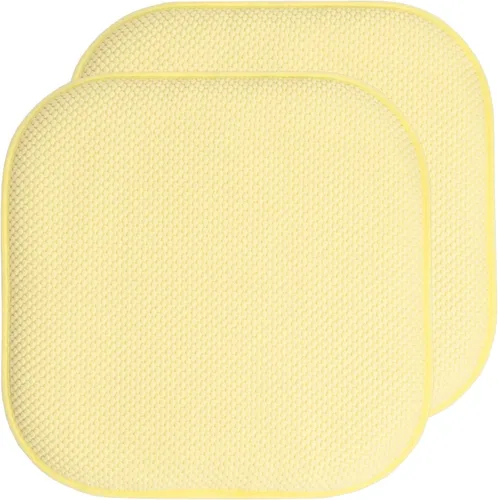 Vista 12 de Sweet Home Collection Cojines de espuma viscoelástica para silla, antideslizantes, diseño de panal de abeja, 16 x 16 pulgadas, paquete de 2