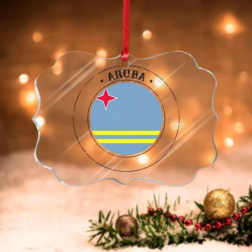 Vista 9 de Bandera de Argelia, adorno para árbol de Navidad, bandera nacional, Argelia, suministros colgantes de Navidad, suministros de fiesta de Navidad