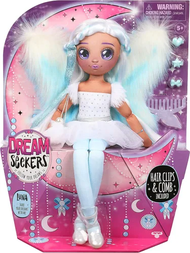 Vista 2 de Dream Seekers Paquete individual de muñeca - 1 juguete Muñeca mágica de hadas de moda Luna