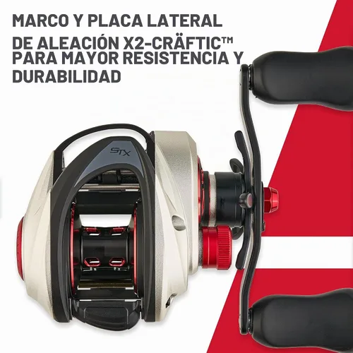 Vista 7 de Abu Garcia Revo STX Carrete de Pesca Baitcast de Perfil Bajo