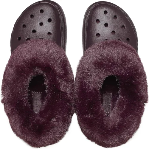 Vista 4 de Crocs Zapato clásico unisex con forro Furever Crush para adultos Cerezo oscuro