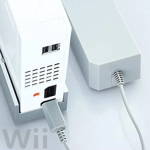 Vista 5 de TPFOON Paquete de accesorios Wii 3 en 1 Adaptador de corriente de CA Wii + cable de audio y video compuesto y barra de sensor de movimiento