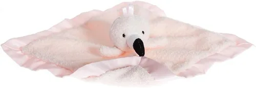 Vista 4 de Apricot Lamb Manta de seguridad de animales de peluche con diseño de pájaro flamenco, manta de personaje para guardería, de lujo, para acurrucarse