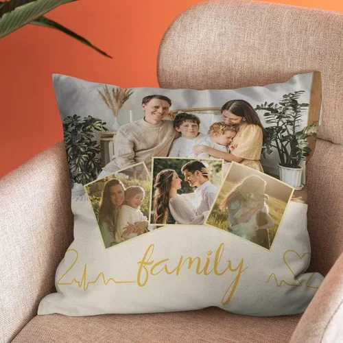 Vista 5 de Bivei Funda de almohada personalizada con imagen y texto, almohada decorativa personalizada para mamá, funda de almohada personalizada con fotos