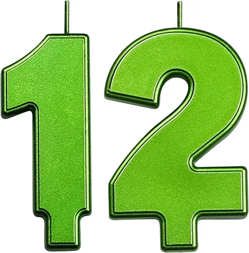 Vista 58 de DERVENTA Vela Grande de Cumpleaños Número 3D Verde Luminoso de 3.7 Pulgadas Celebración de Fiesta Aniversario Decoración Adorno para Pastel 1 Pieza