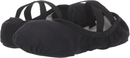 Vista 7 de Bloch Dance Performa - Zapatillas de ballet con suela dividida de lona elástica para mujer Negro
