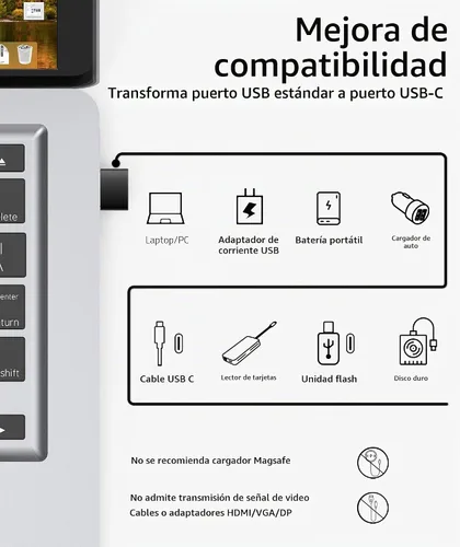 Vista 8 de Syntech - Adaptador USB C hembra a USB macho, paquete de 3 unidades, convertidor de tipo C a USB A, compatible con iPhone 17/16/15/14/13 Pro Max
