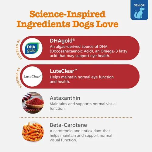 Vista 3 de Zesty Paws Suplemento ocular para perros - Apoyo de la visión con antioxidantes y ácidos grasos Omega 3 - 90 masticables