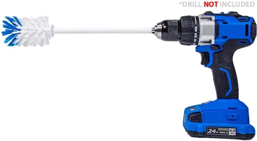 Vista 10 de Accesorio de cepillo de taladro de largo alcance, multiuso para neumáticos de automóvil, ruedas, pozos de ruedas, bahías de motor, tubos de escape