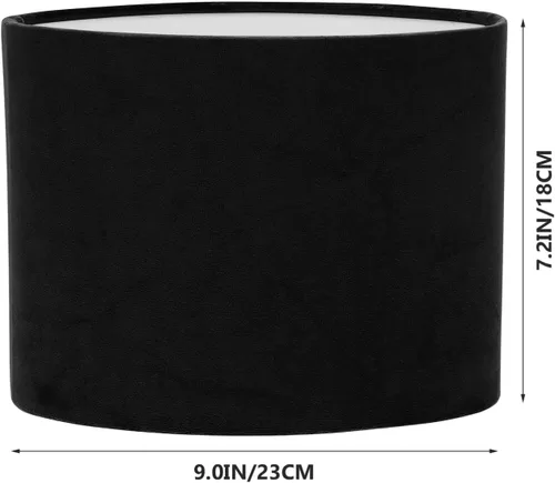 Vista 3 de Beaupretty Pantalla ovalada de tela para lámpara E27, cubierta de repuesto para lámpara de mesa, protector de luz de lámpara de pie