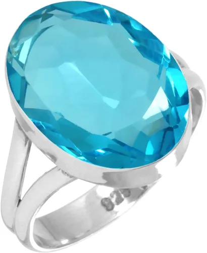 Vista 42 de Anillo hecho a mano de plata de ley 925 genuina grueso con piedras preciosas naturales ágata, cuarzo rosa, lapislázuli, ámbar ovalado, joyería