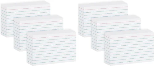 Vista 9 de Goefun - Tarjetas de índice grandes forradas de 6 x 9 pulgadas, color blanco, 300 tarjetas de notas grandes, tarjetas para estudiar, recetas, notas