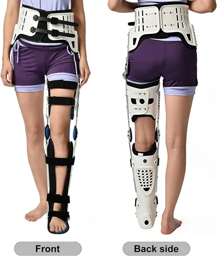 Vista 2 de Ortesis de pie y rodilla de cadera para equipo de rehabilitación de fractura de cadera Soporte fijo Fractura de fémur femoral Inestabilidad