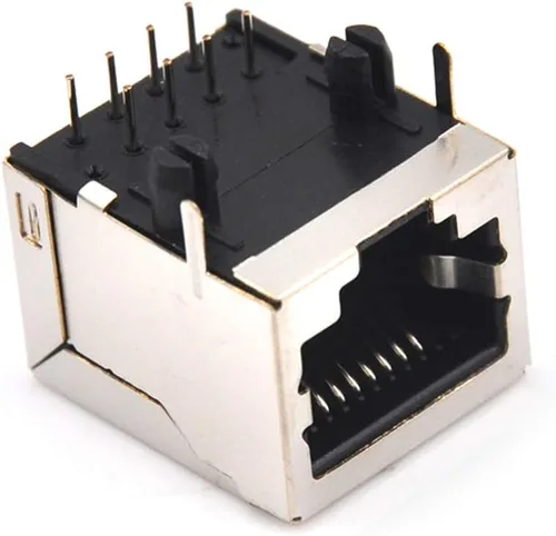 Vista 6 de Treedix 10 unids/set red Ethernet blindado RJ45 8P8C solo puerto de red 8P 8C hembra conectores de zócalo 8pin para PCB