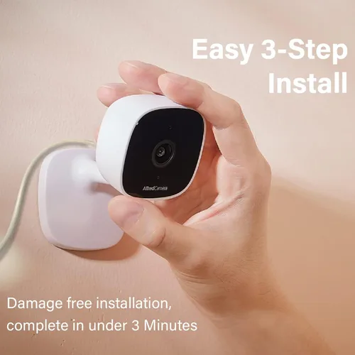 Vista 4 de Cámara de seguridad WiFi interior AlfredCam, FullHD 1080P, 2.4G/WiFi, grabación continua, detección de movimiento, visión nocturna, monitor