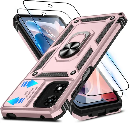 Vista 51 de ATUMP for Moto G-Play-2024 Case with Camera Lens Cover & HD Screen Protector(2 Pcs), [10FT Military Grade Drop Protection] Magnetic Ring Holder