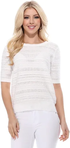 Vista 17 de YEMAK Suéter de Punto Top para Mujer – Media Manga Cuello Redondo Básico Casual Ajuste Clásico Ligero de Punto Suave Pullover Tee