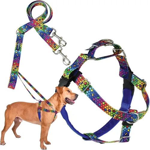 Vista 12 de 2 Hounds Design Freedom - Arnés para perro sin tirones, arnés ajustable y correa, fácil de caminar y control cómodo, se adapta a perros pequeños
