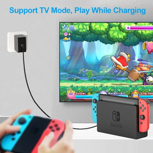 Vista 6 de Cargador de interruptor rápido compatible con Steam Deck y Nintendo Switch Adaptador de corriente USB C PD3.0 plegable de 45 W - 20 V/2.25 A