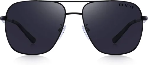 Vista 2 de Gafas de sol polarizadas para hombre de OLIEYE con marco de metal y lentes HD