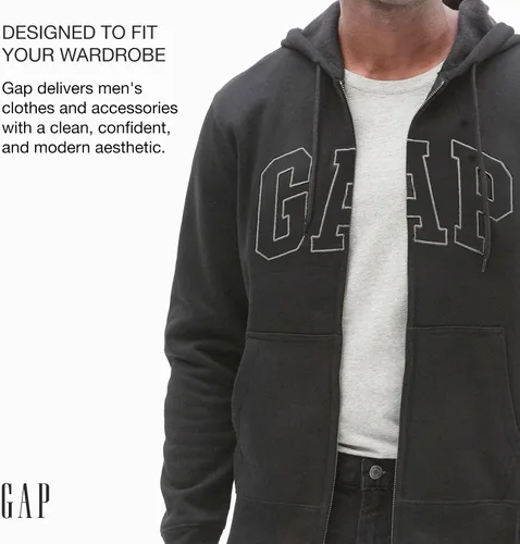 Vista 3 de GAP Sudadera con capucha y cremallera completa para hombre
