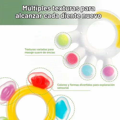 Vista 3 de Haakaa Combo de mordedor de silicona, juguetes de dentición