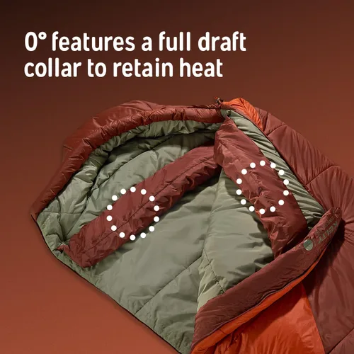 Vista 6 de Kelty Cosmic Synthetic Fill - Saco de dormir de 0 grados para mochilero, regular – correas de compresión, saco de cosas incluido Backpacking