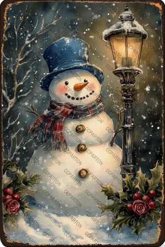 Vista 6 de CCPARTON Carteles de Feliz Navidad Graciosos Cartel de Hoja de Estaño para Decoración del Hogar Interior Jardín Patio Exterior Porche 8x12 Pulgadas
