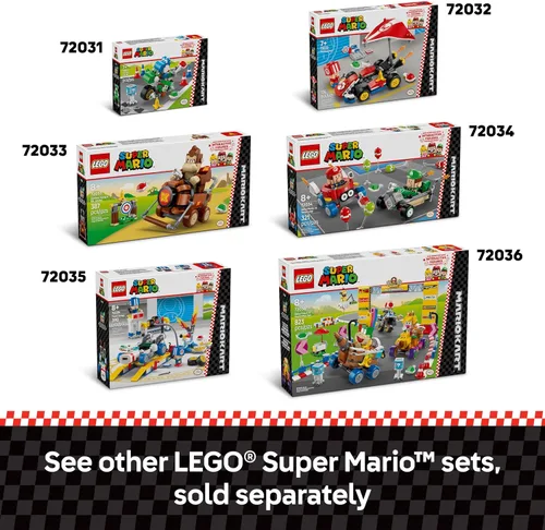 Vista 7 de LEGO Super Mario: Bicicleta de Yoshi del Mario Kart - Juego de Construcción de Juguetes para Niños, Niños y Niñas, Edades 7+ - Juguete del Mario