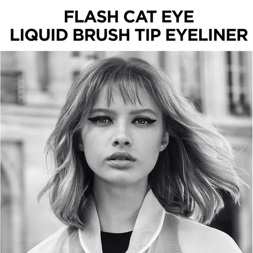 Vista 11 de L'Oreal Paris Makeup Infallible Flash Cat Eye Delineador de ojos líquido impermeable, negro, 0.44 onzas